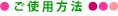 ���g�p���@